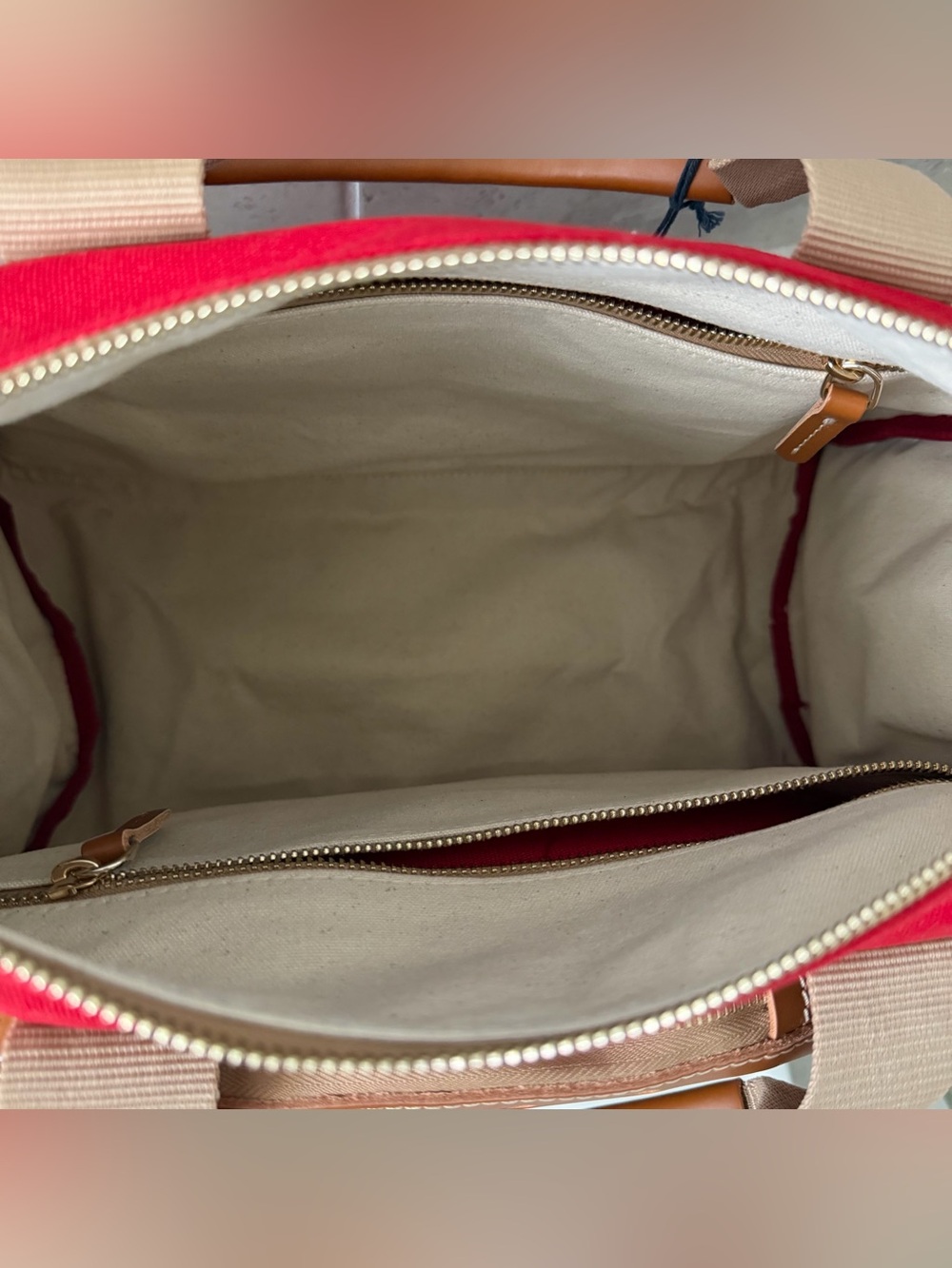 Dooney & Bourke Red Canvas Pickleball Duffel - Picture 11 of 16